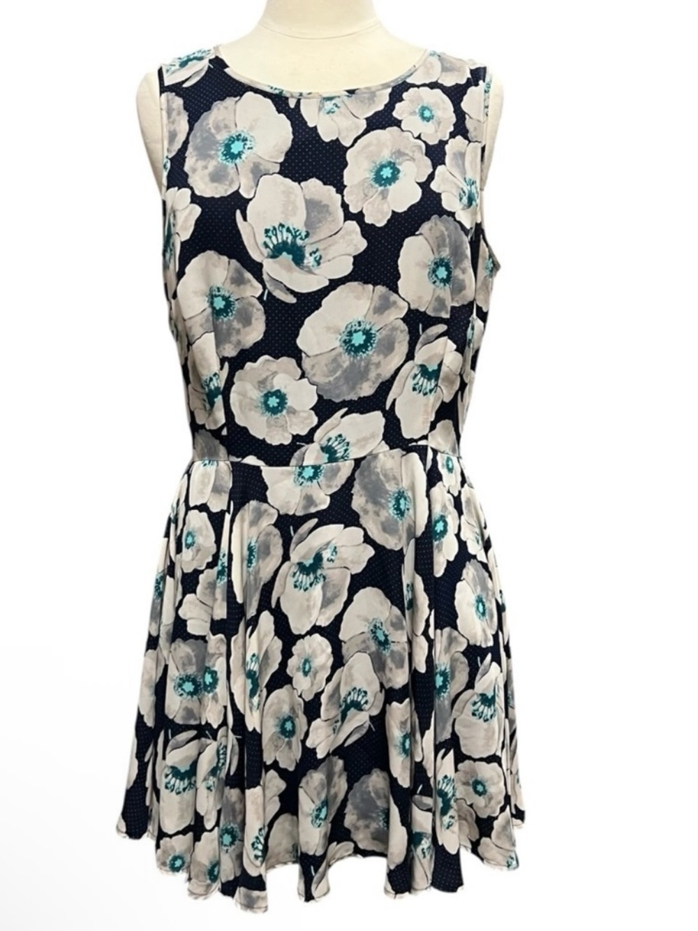 Maison Jules Floral Fit & Flare Mini Dress Size XL